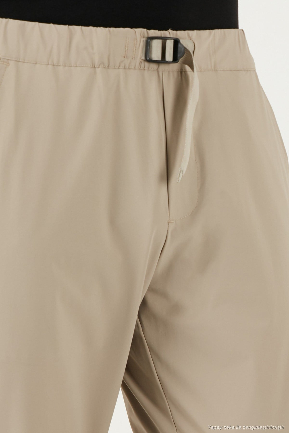 Slim Fit Lastikli Bel Boru Paça Kemer Detaylı Erkek Pantolon 5543S86JMILANO BEJ