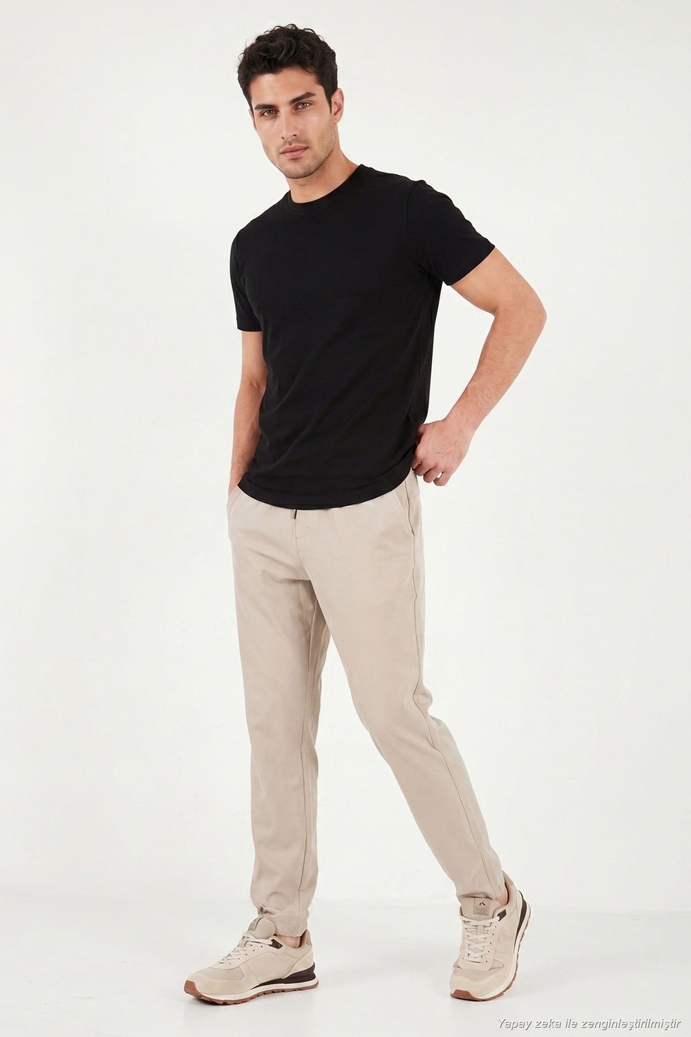 Slim Fit Normal Bel Boru Paça Denim Pantolon Erkek Kot Pantolon 5545C82MILANO BEJ