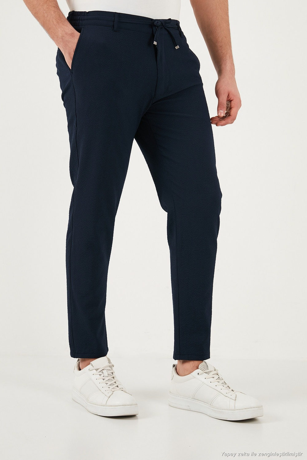 Slim Fit Normal Bel Daralan Paça Erkek Pantolon 6841483 LACİVERT