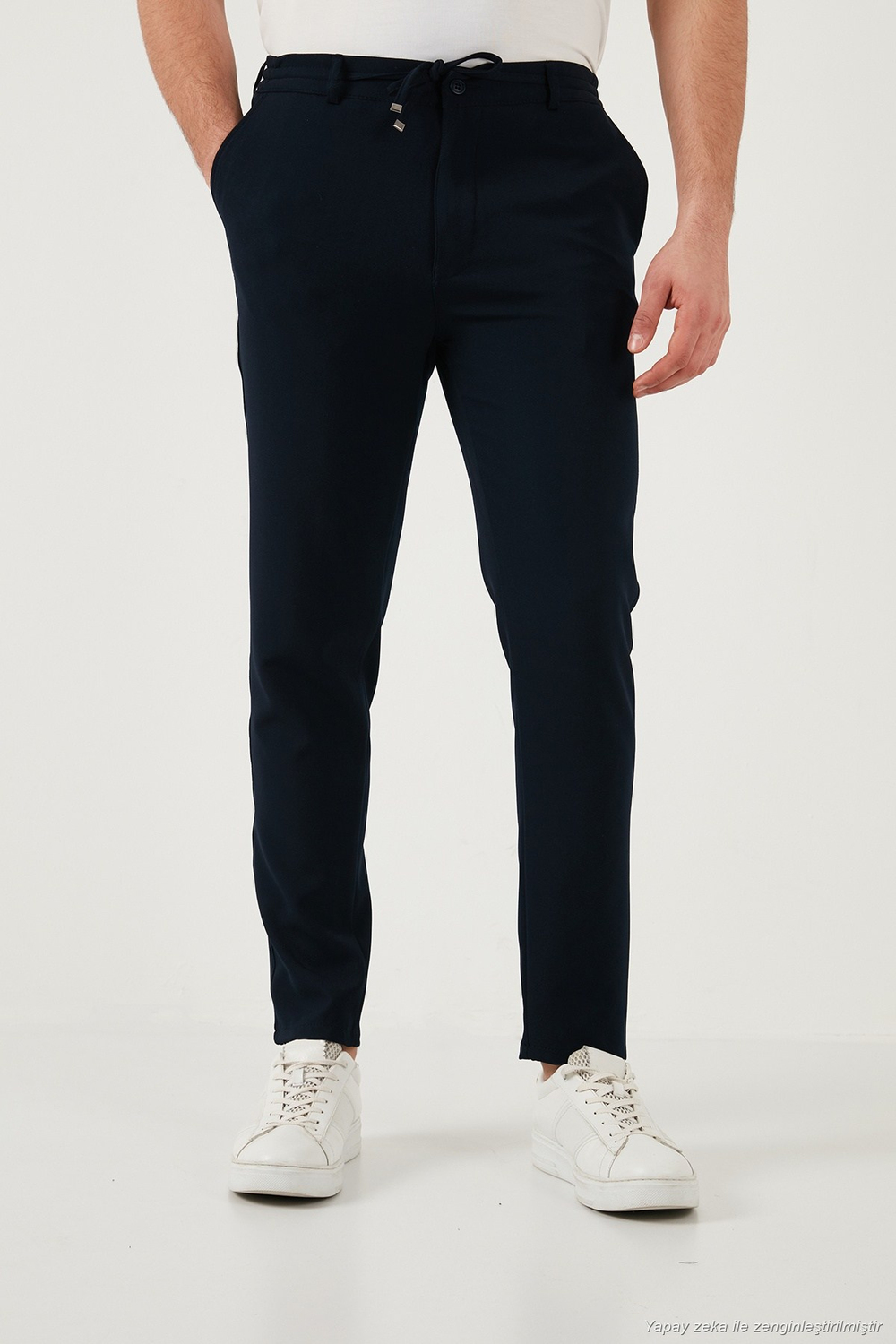 Slim Fit Normal Bel Daralan Paça Erkek Pantolon 6843660 LACİVERT