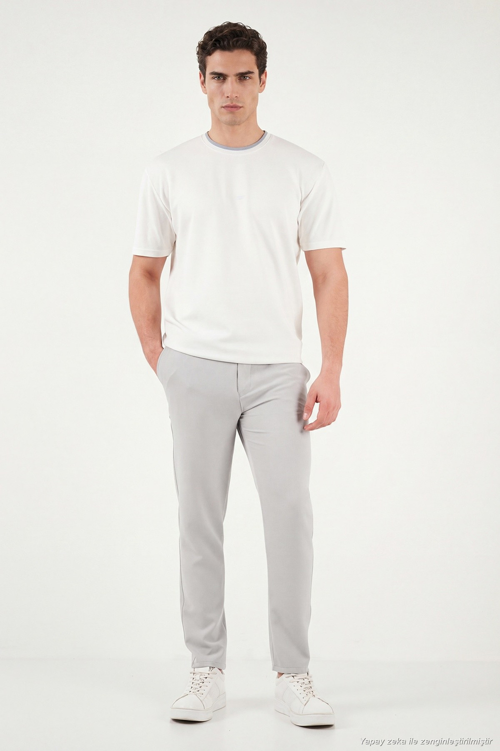 Slim Fit Normal Bel Daralan Paça Erkek Pantolon 6843660 TAŞ