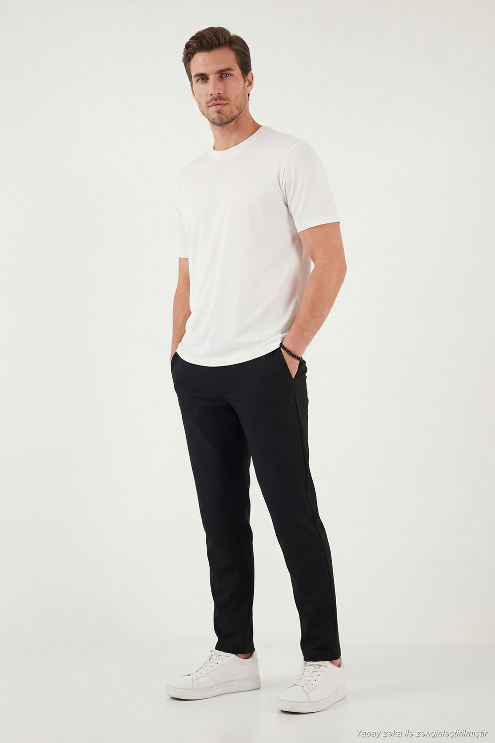 Slim Fit Normal Bel Daralan Paça Erkek Pantolon 6843660 SİYAH