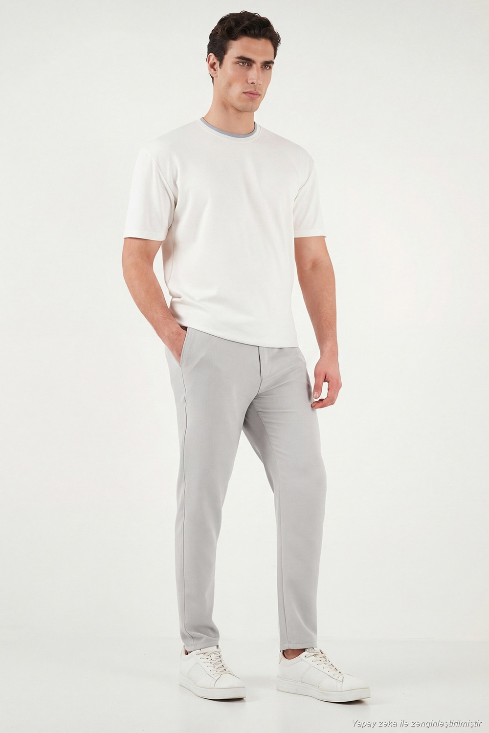 Slim Fit Normal Bel Daralan Paça Erkek Pantolon 6843660 TAŞ