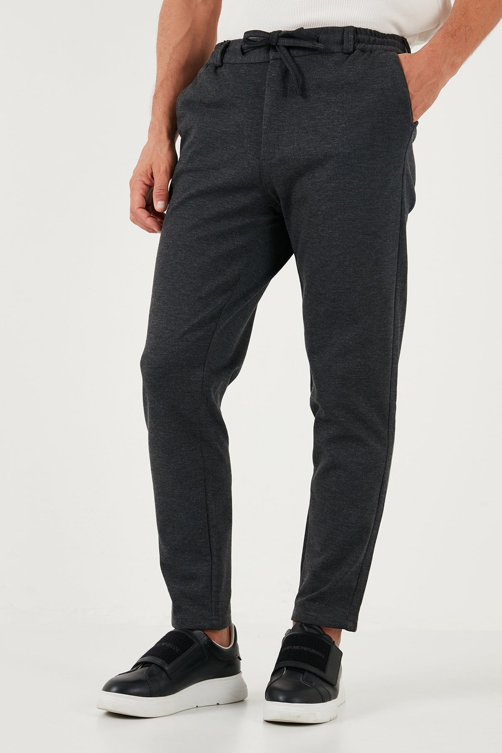 Slim Fit Normal Bel Düz Paça Erkek Pantolon 6135549 ANTRASİT