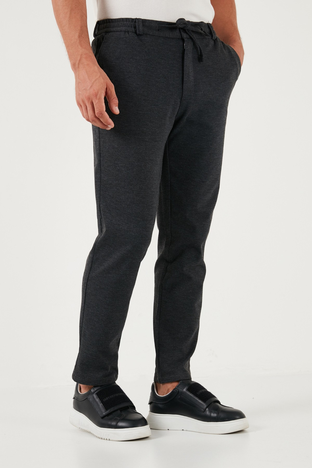 Slim Fit Normal Bel Düz Paça Erkek Pantolon 6135549 ANTRASİT