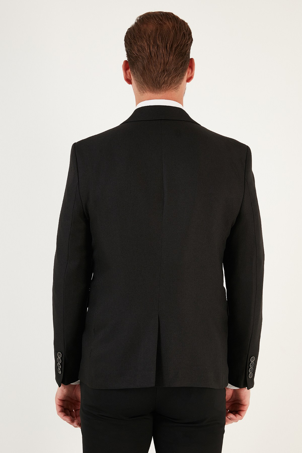 Slim Fit Tek Yırtmaçlı Düğmeli Blazer Erkek Ceket 2163763 SİYAH