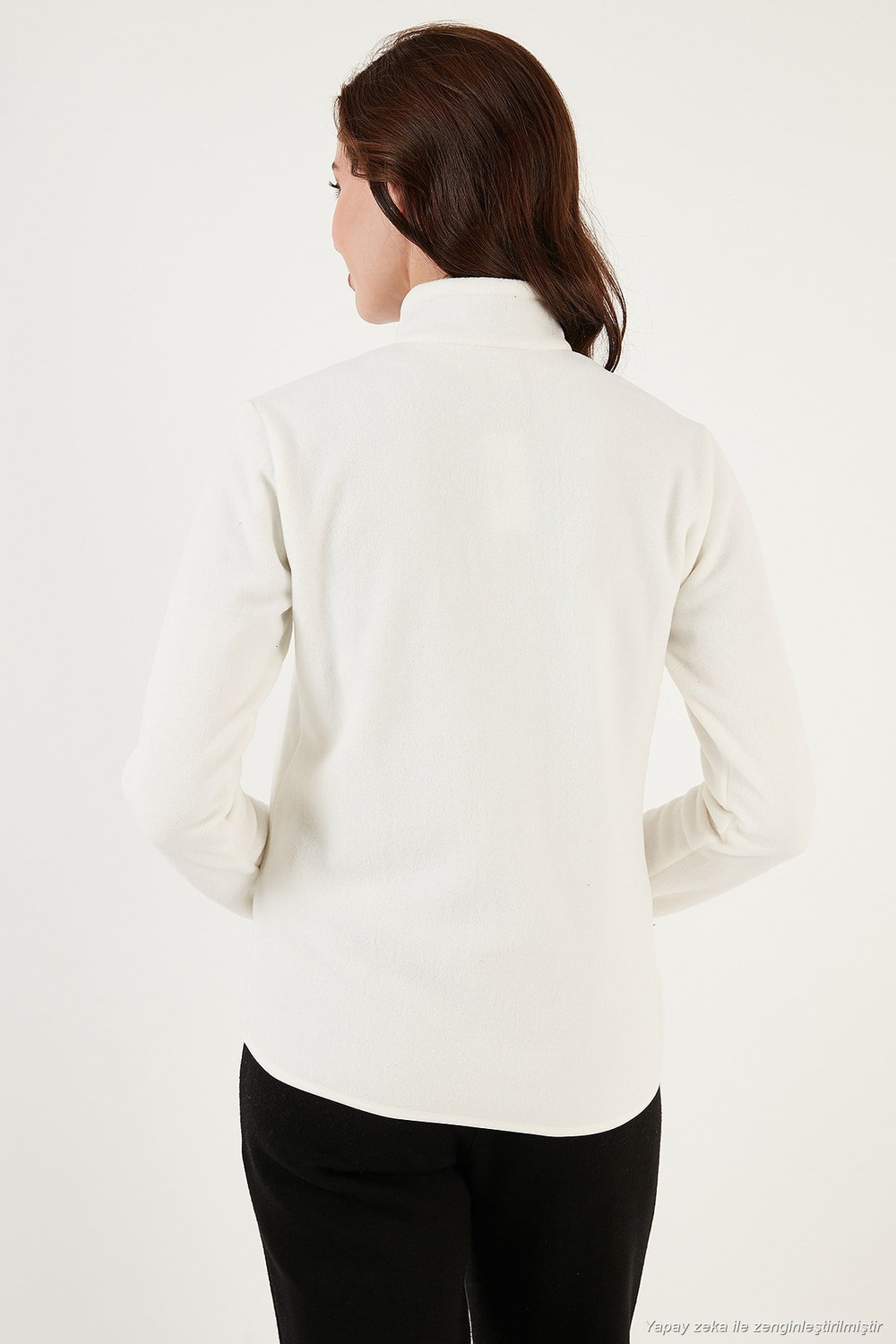 Slim Fit Yumuşak Dokulu Anti-Pilling Tüylenme Yapmayan 2li Paket Kadın Polar 590700200S2 Fıstık Yeşil-Ekru