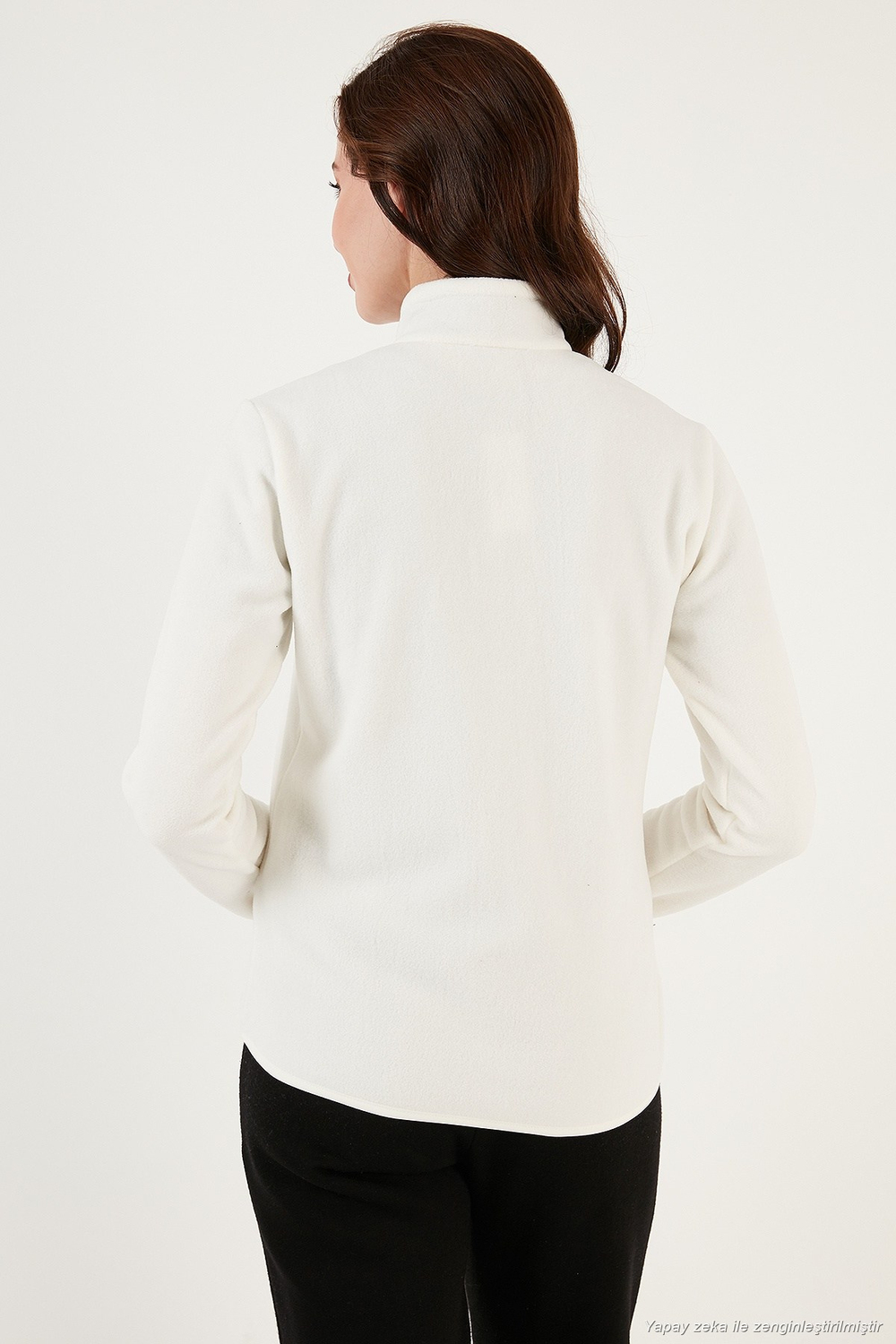 Slim Fit Yumuşak Dokulu Anti-Pilling Tüylenme Yapmayan 2li Paket Kadın Polar 590700200S2 SİYAH-EKRU