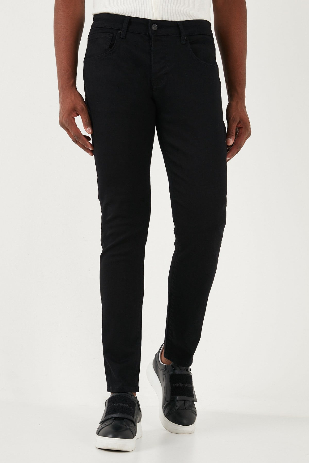 Streç Pamuklu Slim Fit Normal Bel Dar Paça Jeans Erkek Kot Pantolon 1120S01NAPOLI SİYAH