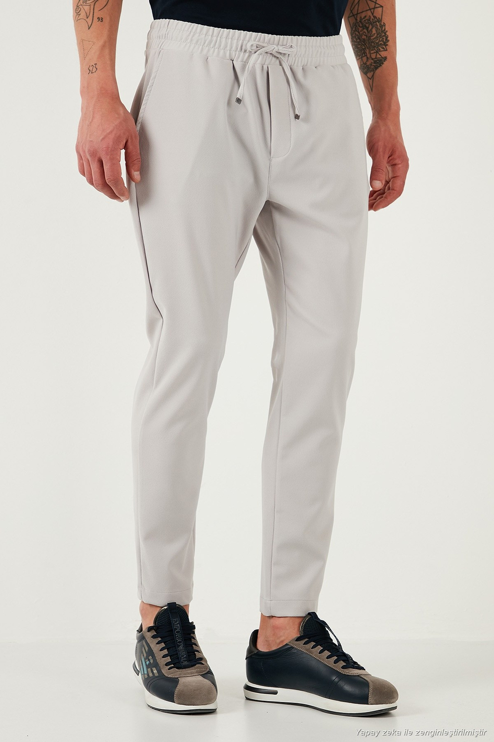 Streç Regular Fit Normal Bel Düz Paça Jogger Erkek Pantolon CF25617953 GRİ