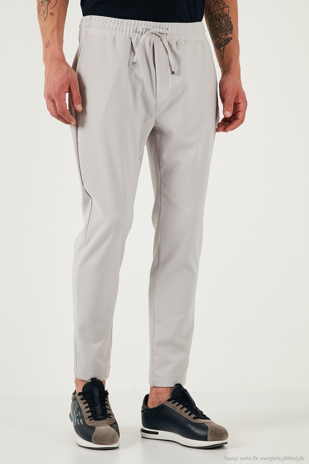 Streç Regular Fit Normal Bel Düz Paça Jogger Erkek Pantolon CF25617953 GRİ