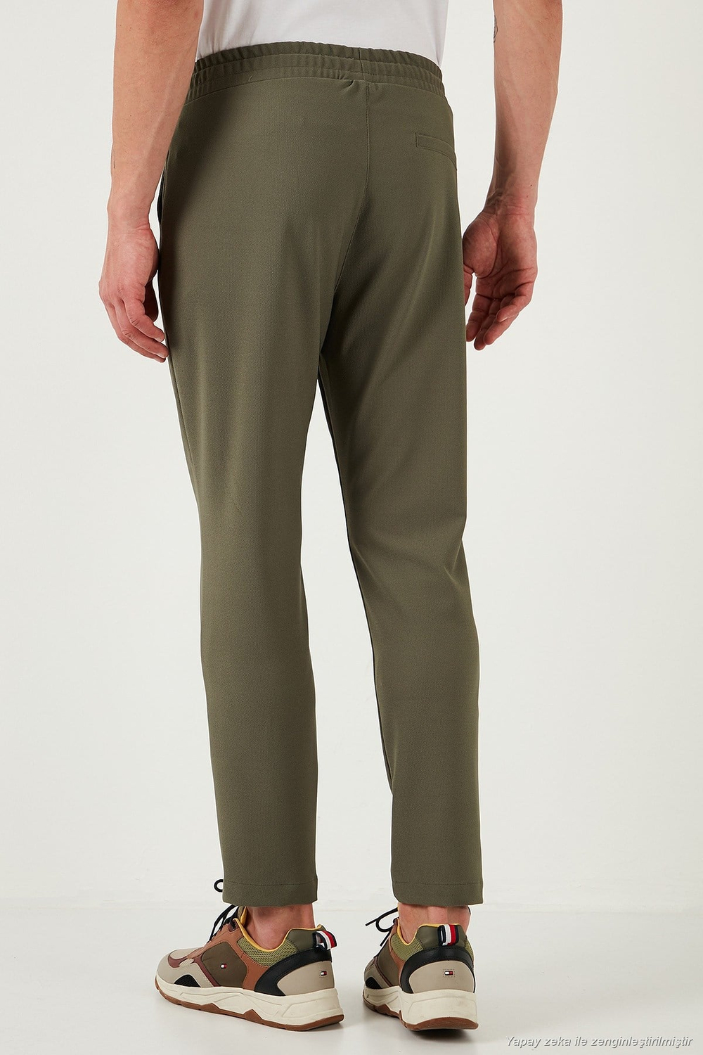 Streç Regular Fit Normal Bel Düz Paça Jogger Erkek Pantolon CF25617953 HAKİ
