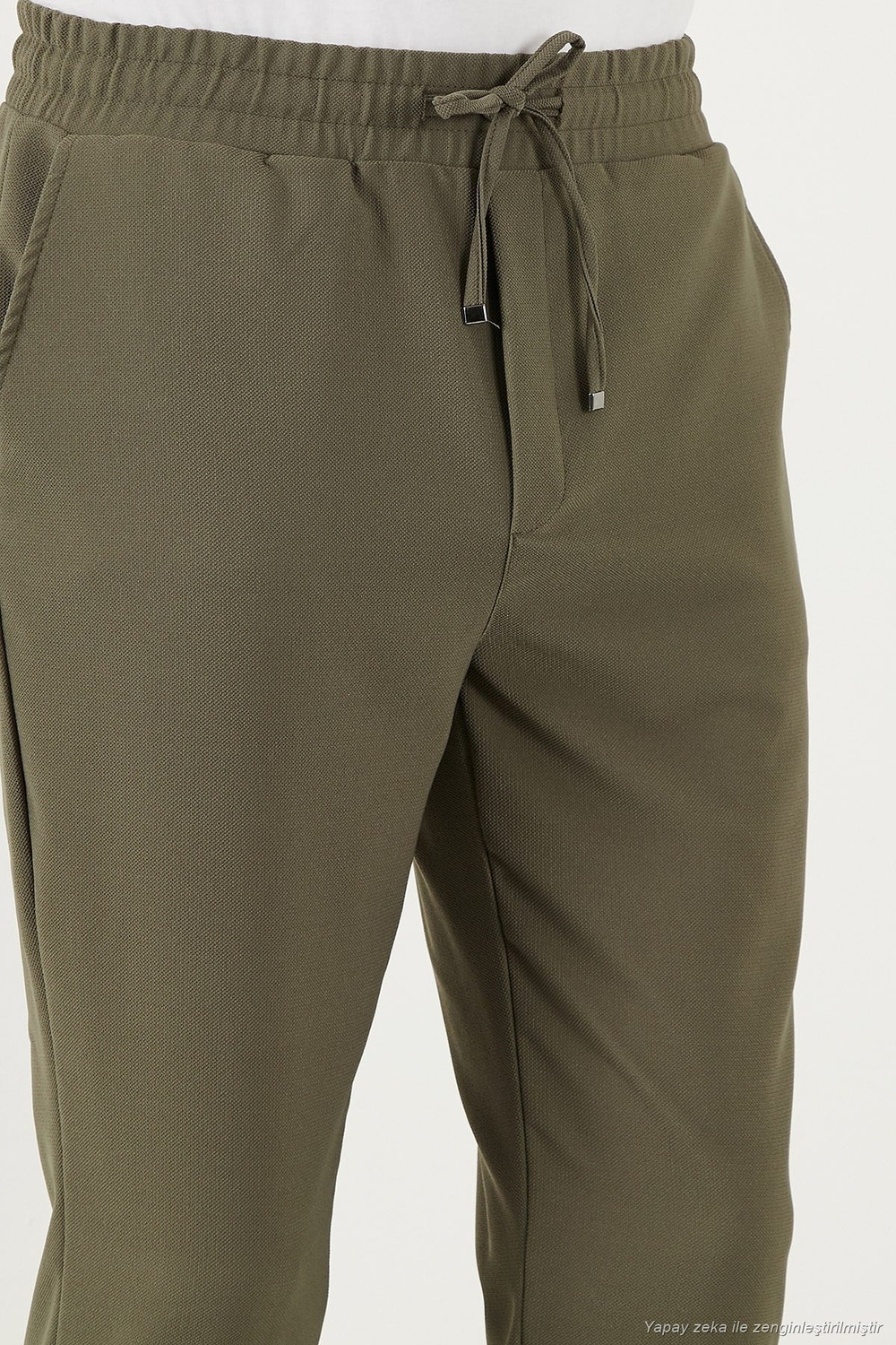 Streç Regular Fit Normal Bel Düz Paça Jogger Erkek Pantolon CF25617953 HAKİ