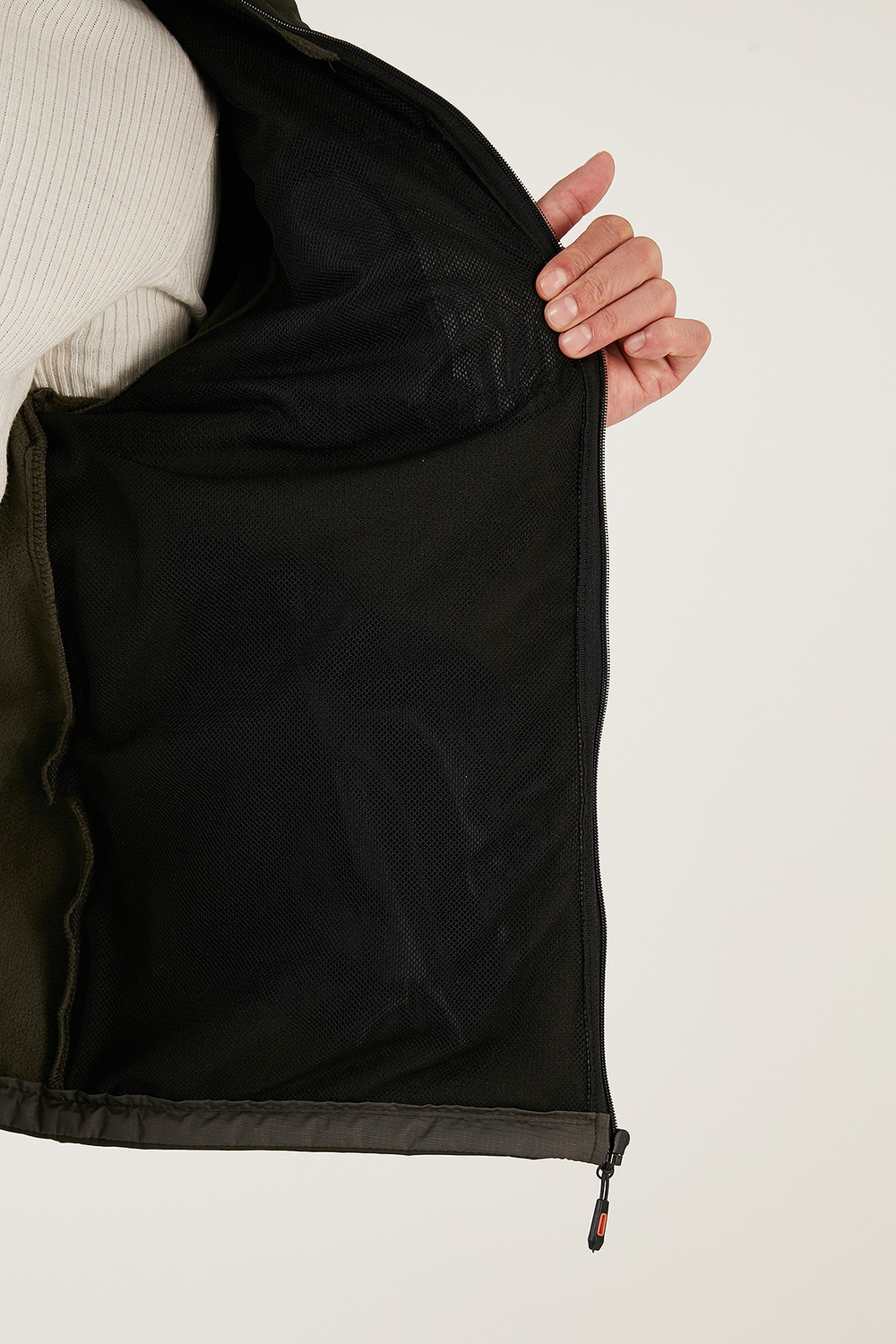 Su İtici Slim Fit Dik Yaka Softshell İnce Erkek Mont 649003 HAKİ