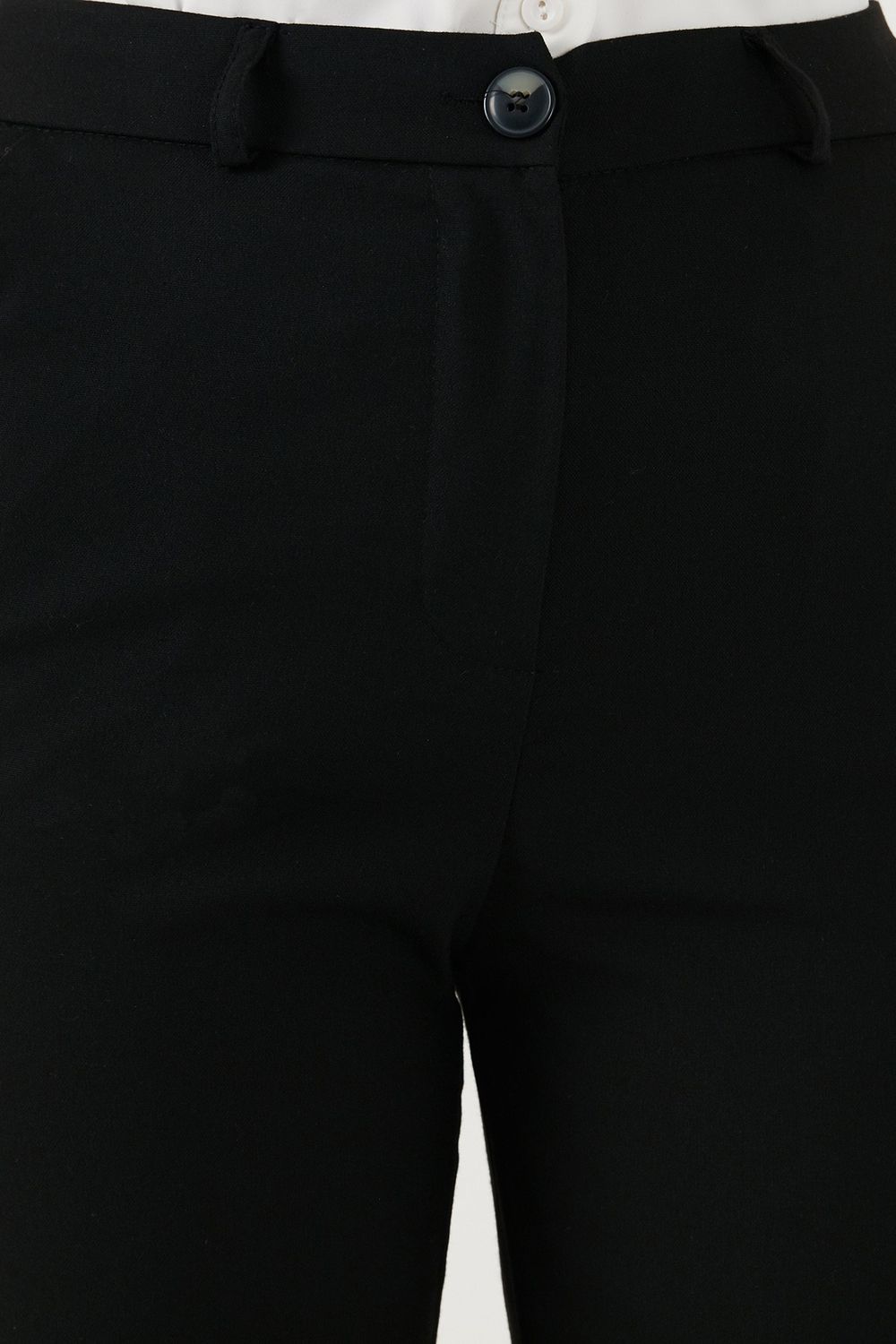 Yüksek Bel Regular Fit Bol Paça Kadın Pantolon 611PL030W4 SİYAH