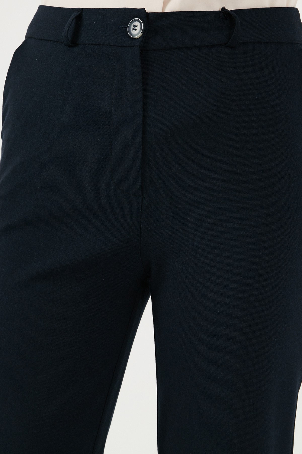 Yüksek Bel Regular Fit Bol Paça Kadın Pantolon 611PL030W4 LACİVERT
