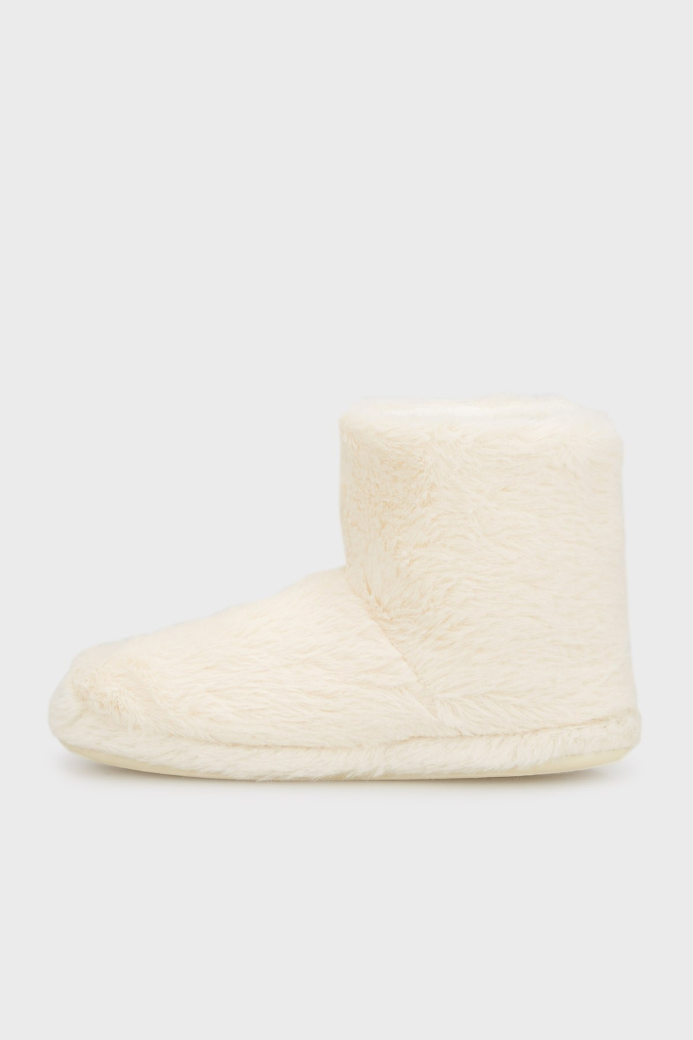 Yumuşak Dokulu Peluş Ponponlu Kadın Panduf 6722003 EKRU