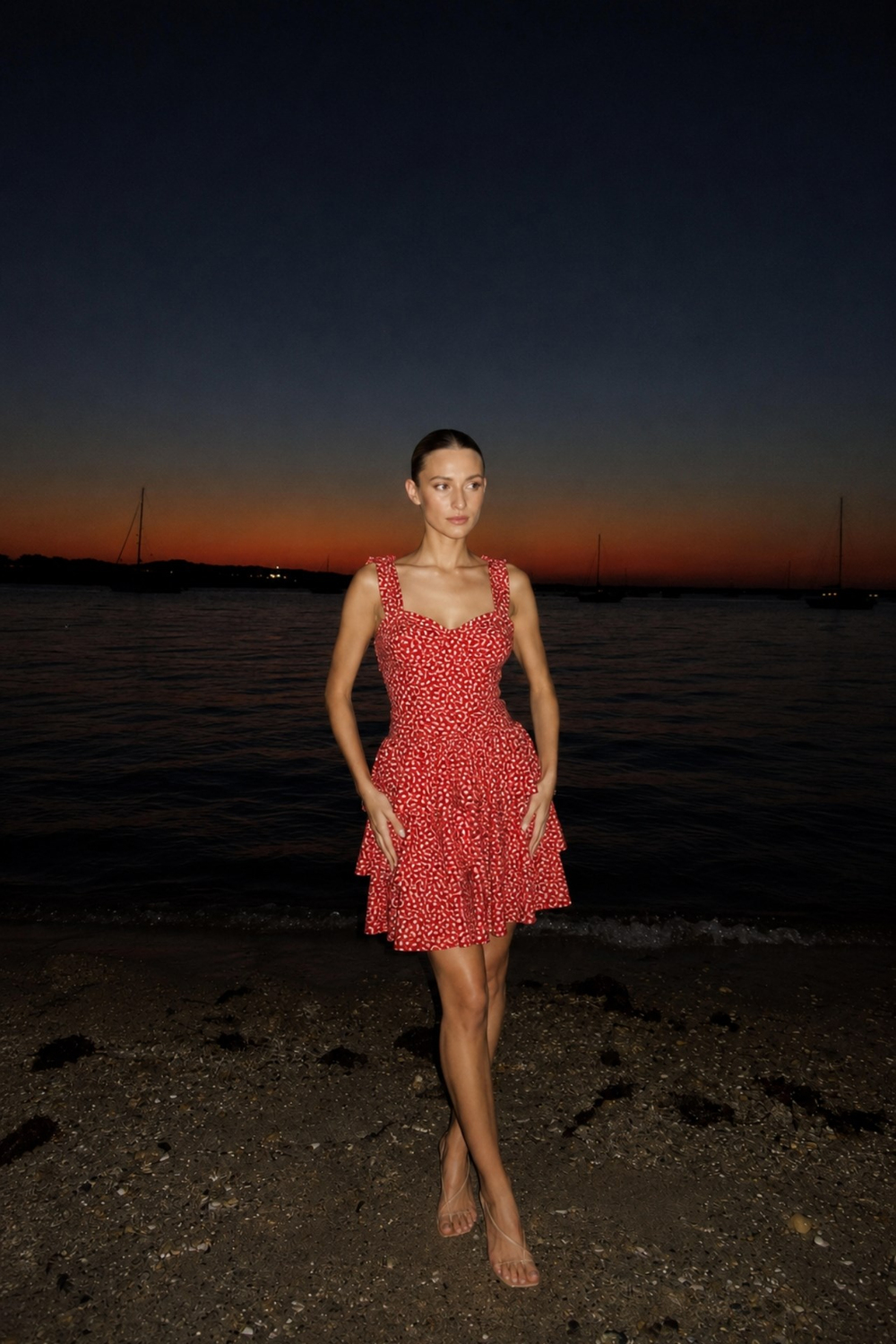 Elena Askılı Elbise Kırmızı