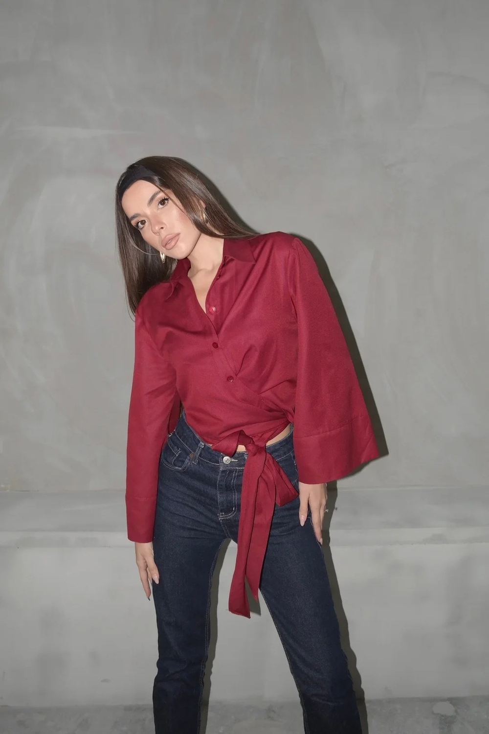 Nora Bağlamalı Gömlek
