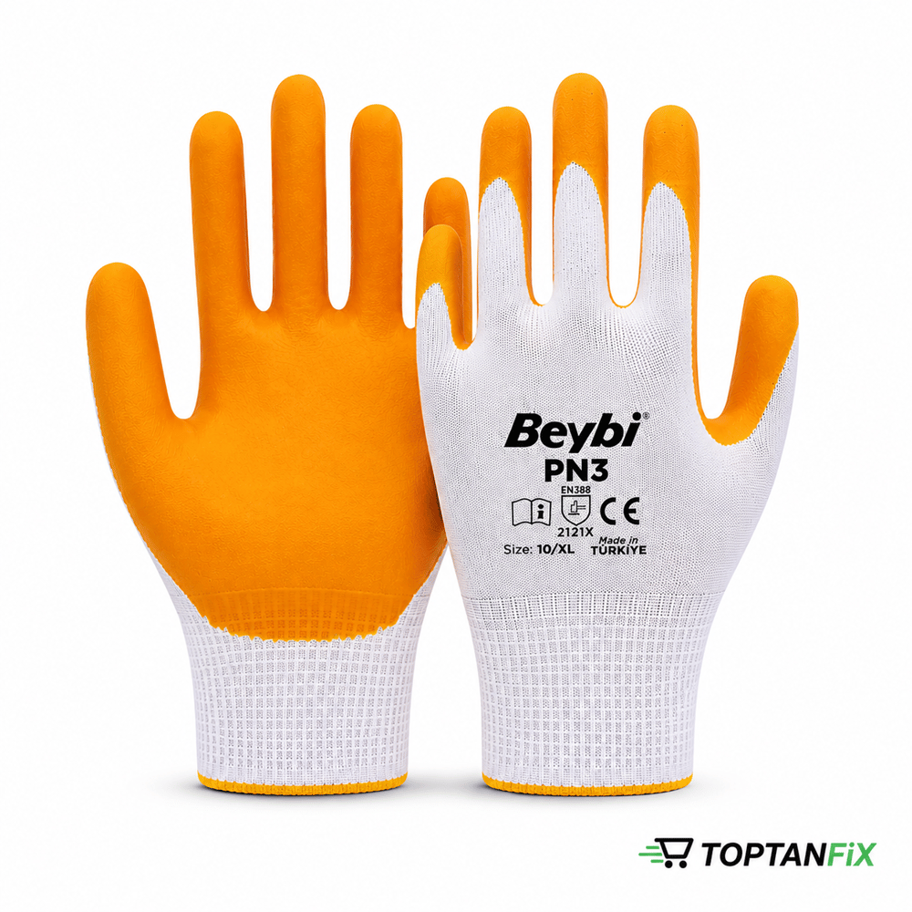 Beybi PN3 Polyester Örme Nitril 10 Numara İş Eldiveni