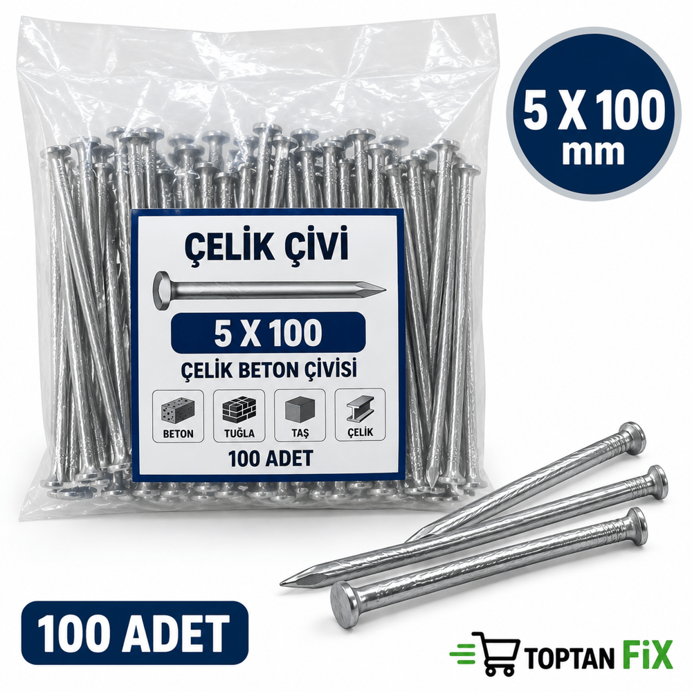 Çelik Beton Çivisi 5x100