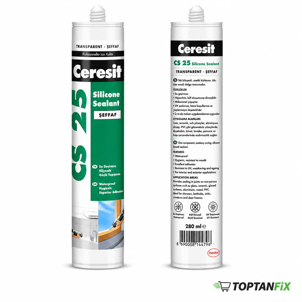 Ceresit CS 25 Şeffaf Silikon 280ml
