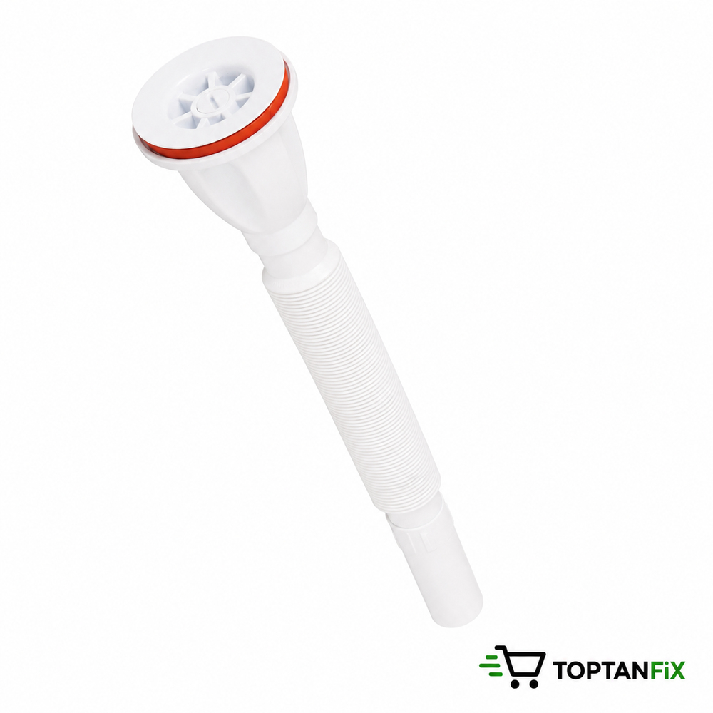Körüklü Lavabo Sifonu Plastik Vidalı