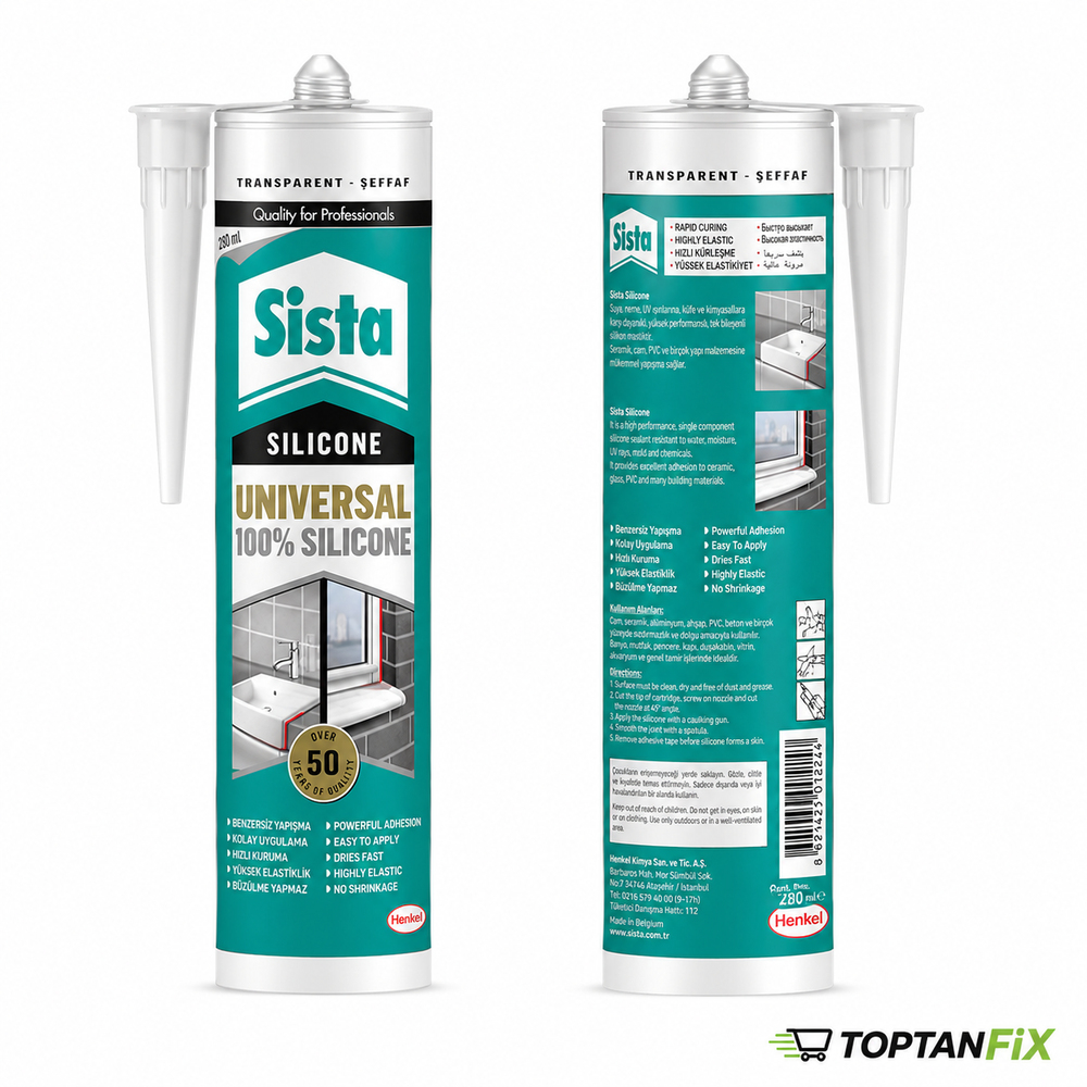 Sista Universal Silikon Şeffaf 280 Ml