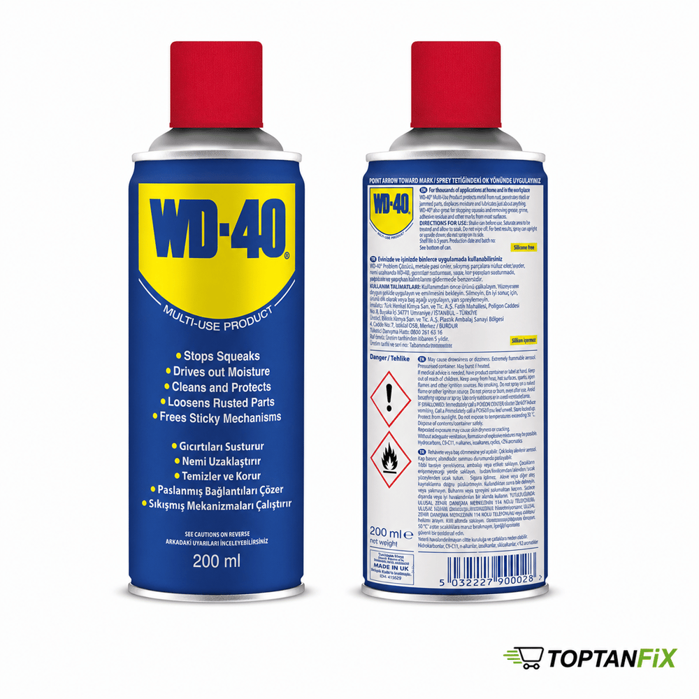 WD-40 Yağlayıcı ve Pas Sökücü 200 ml