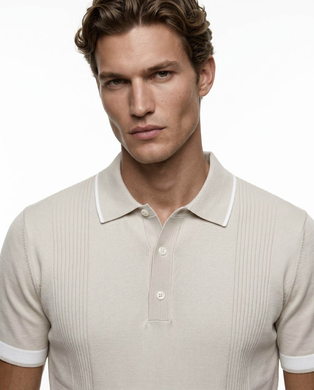 Bellagio Polo Knit T-Shirt Bej