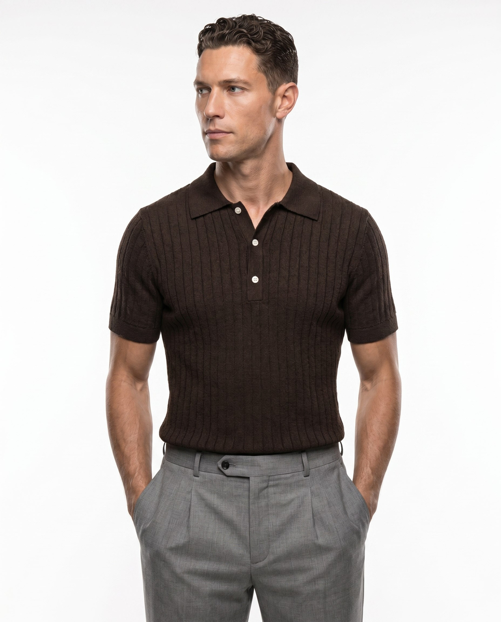 Neo Polo T-Shirt Brown
