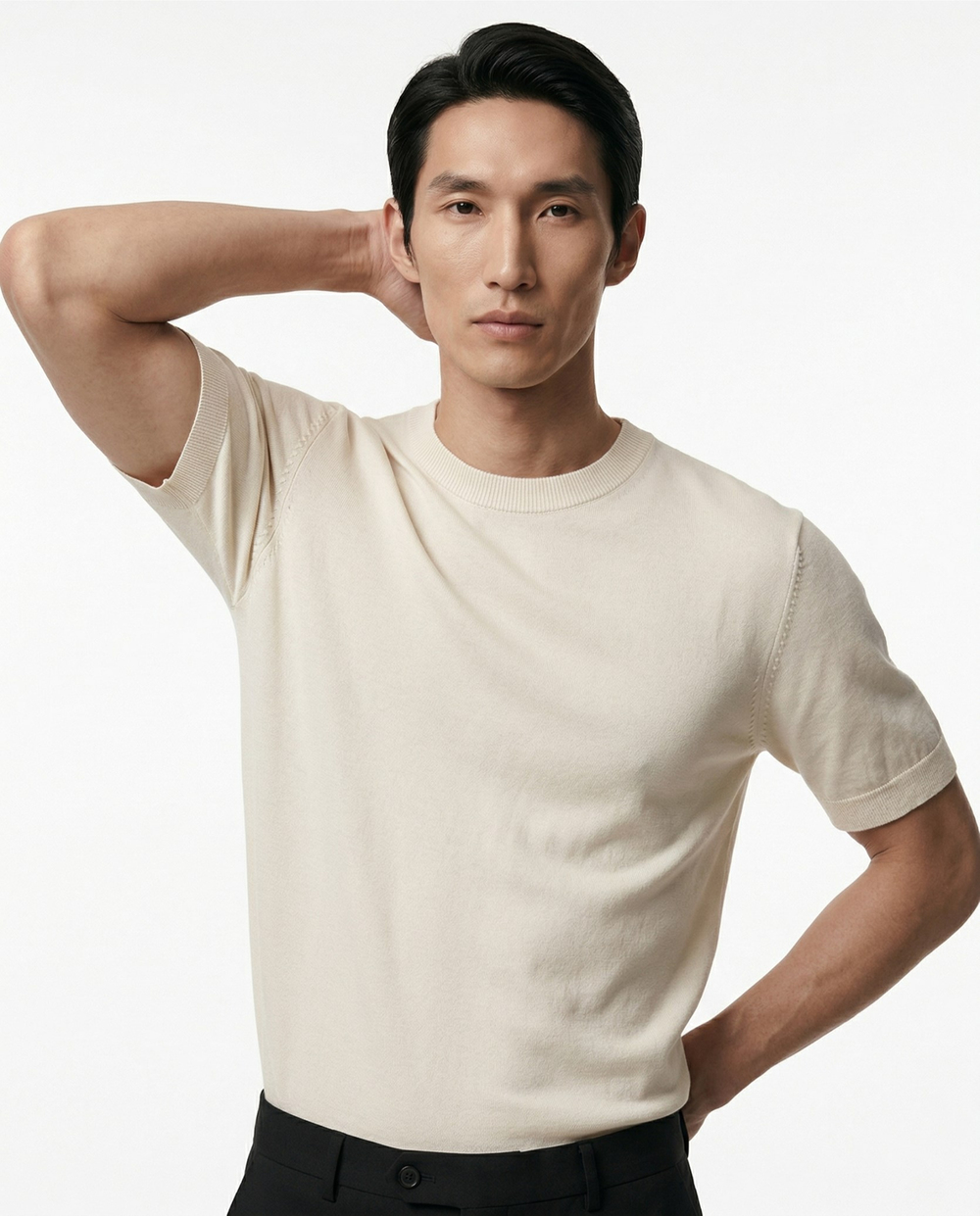 Noble Line Triko T-Shirt Bej