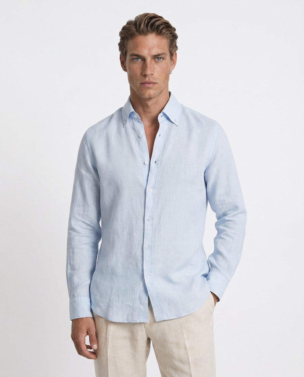 Prive Button-Down Shirt Blue