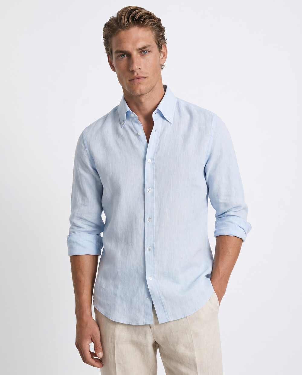Prive Button-Down Shirt Blue