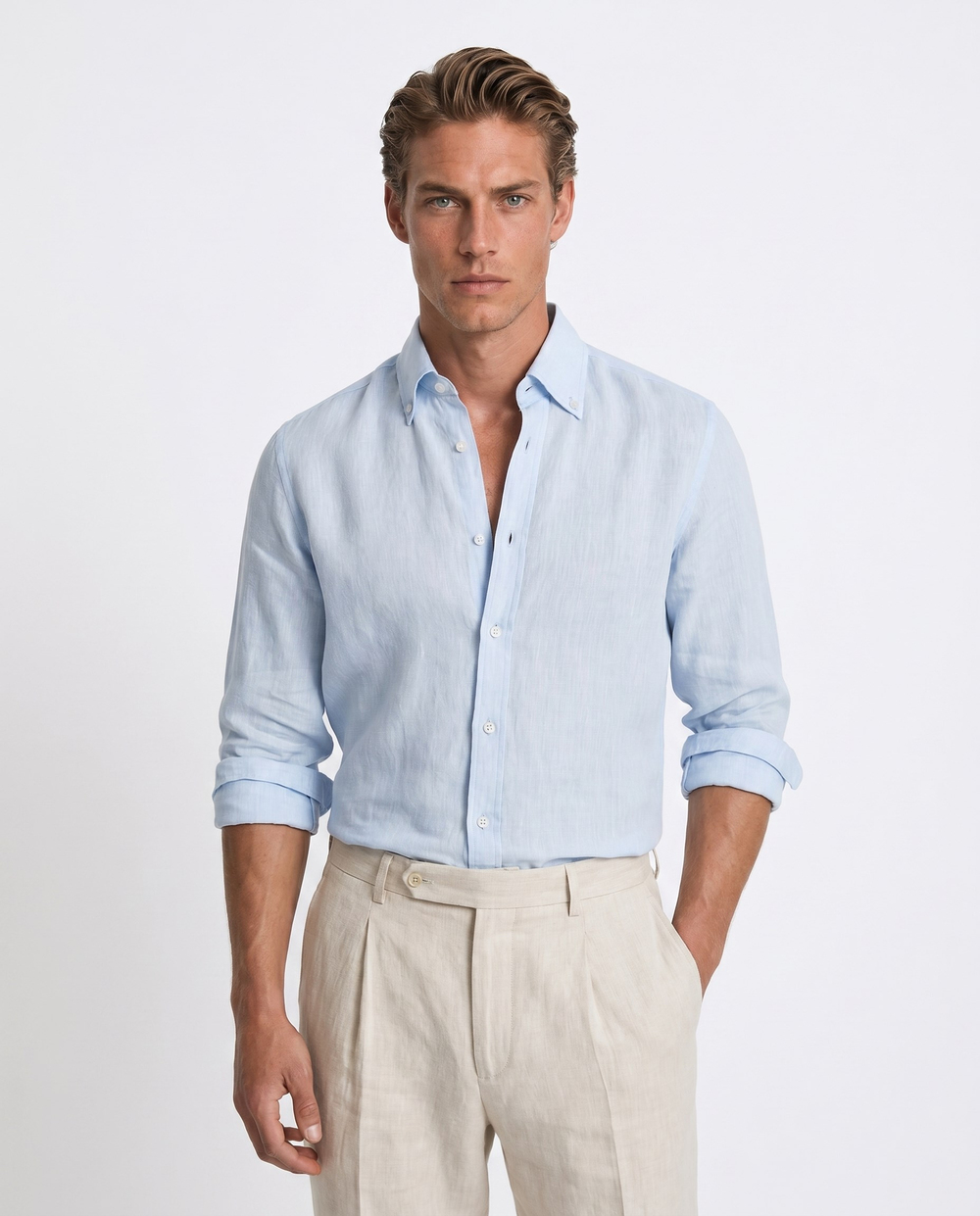 Prive Button-Down Shirt Blue