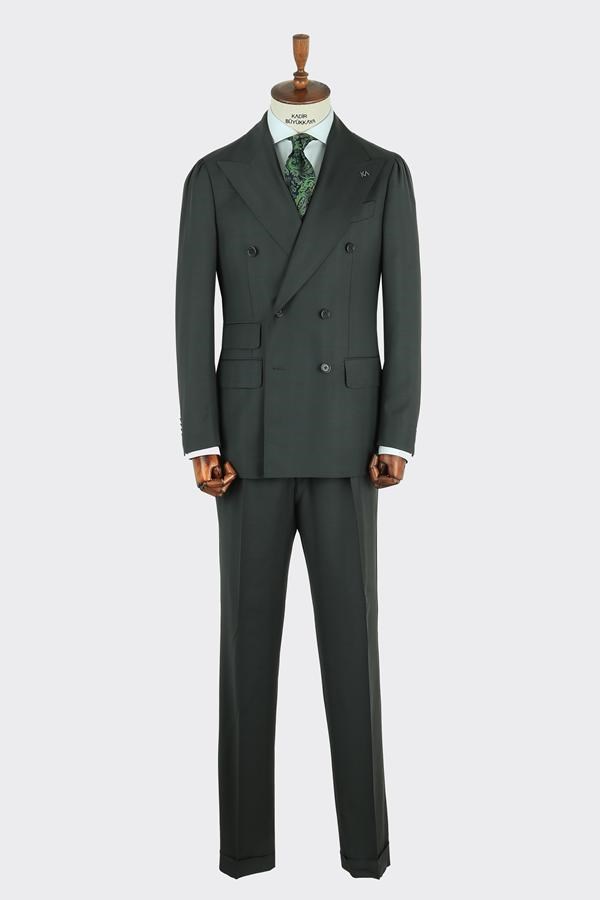 Sarteno Double-Breasted Suit Khaki