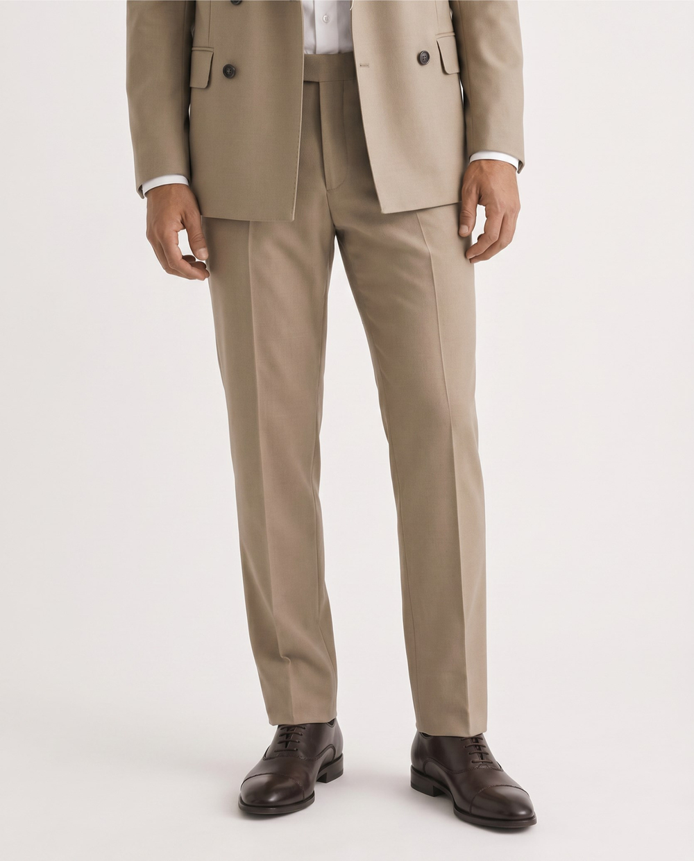 Yeseva One Double-Breasted Suit  Milky Brown