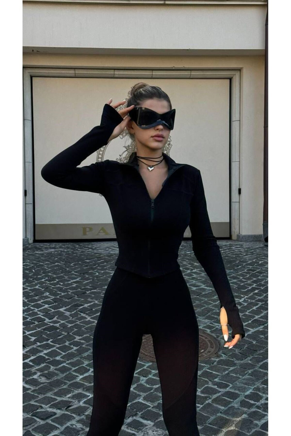 Kadın Fermuarlı Taytlı Spor Takım