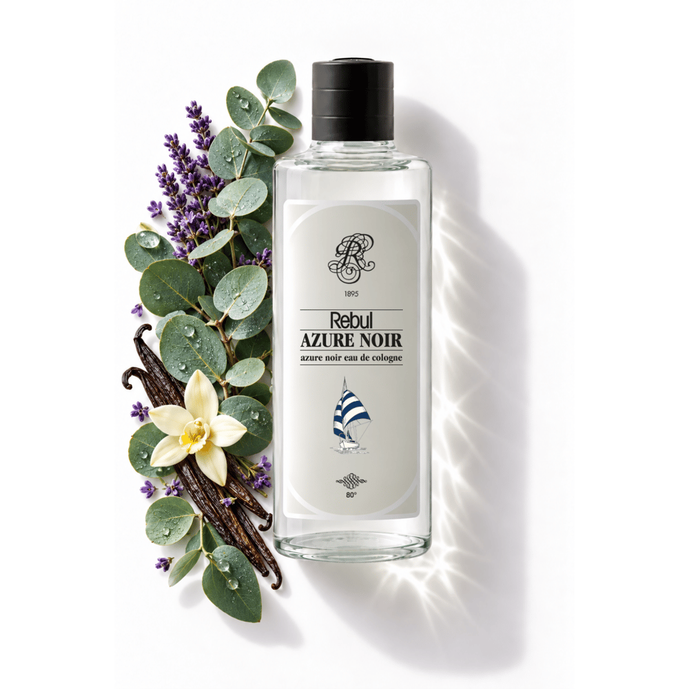 Rebul Azure Noir EDC Kolonya 250 ml Cam Şişe