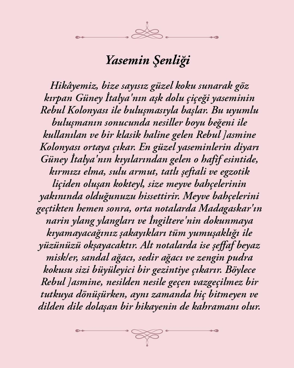 Rebul Jasmine EDC Kolonya 100 ml Cam Şişe