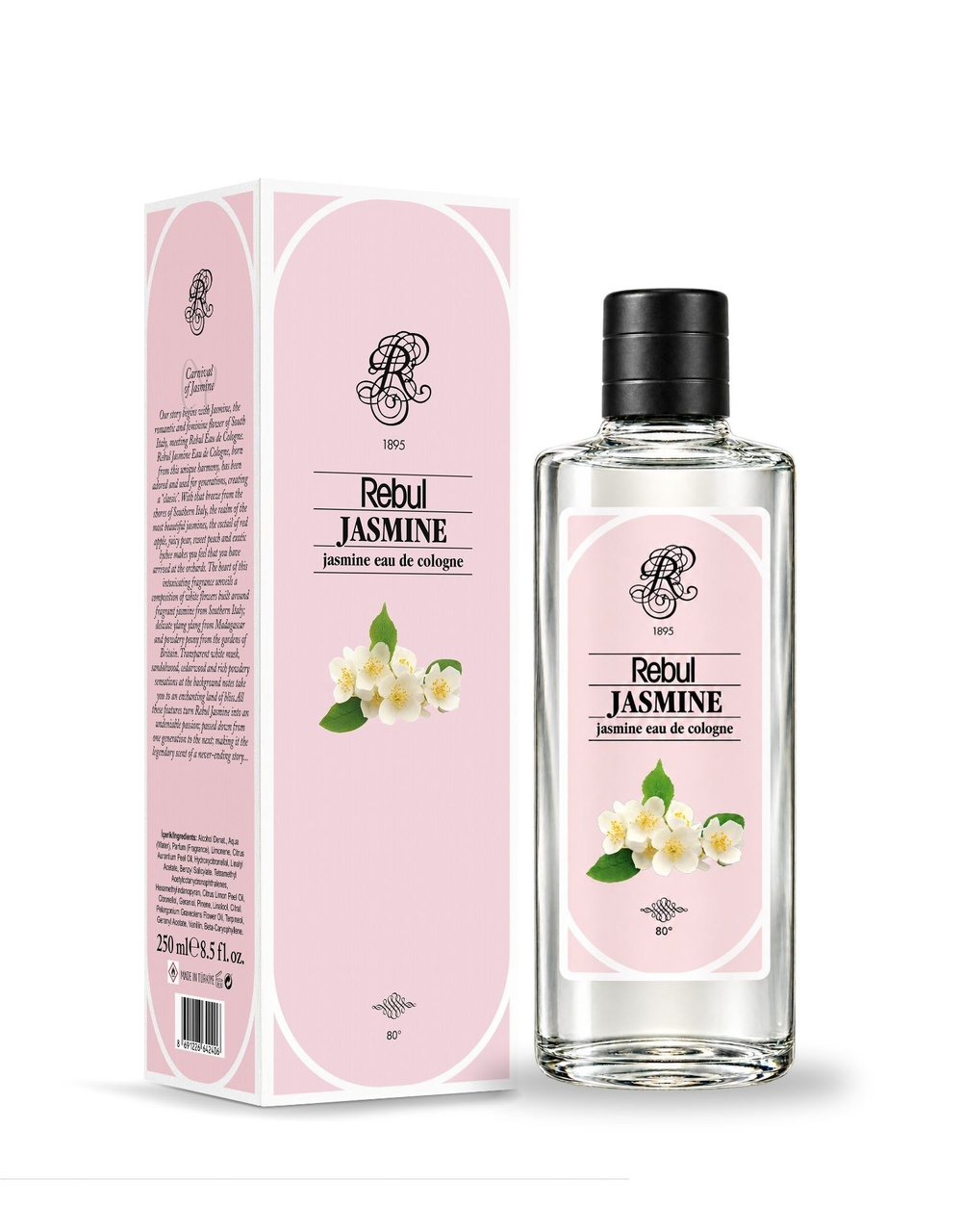 Rebul Jasmine EDC Kolonya 250 ml Cam Şişe