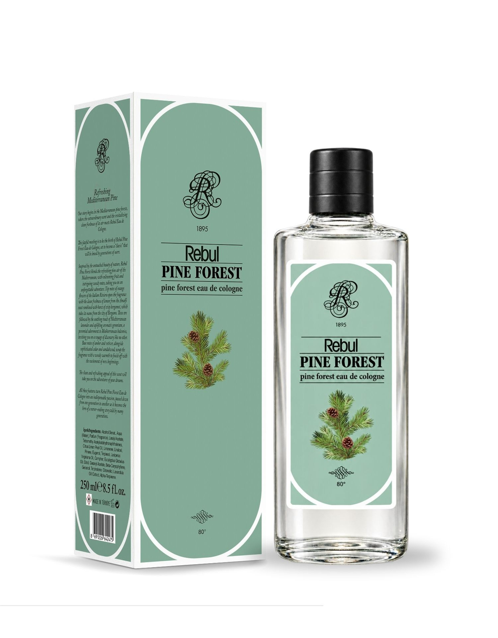 Rebul Pine Forest EDC Kolonya 250 ml Cam Şişe