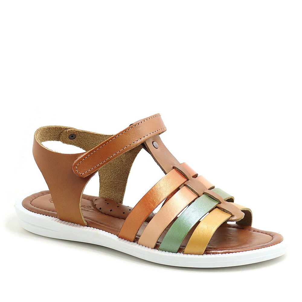 Artico Bellini Hakiki Deri Vaketa Taba Kız Çocuk Sandalet