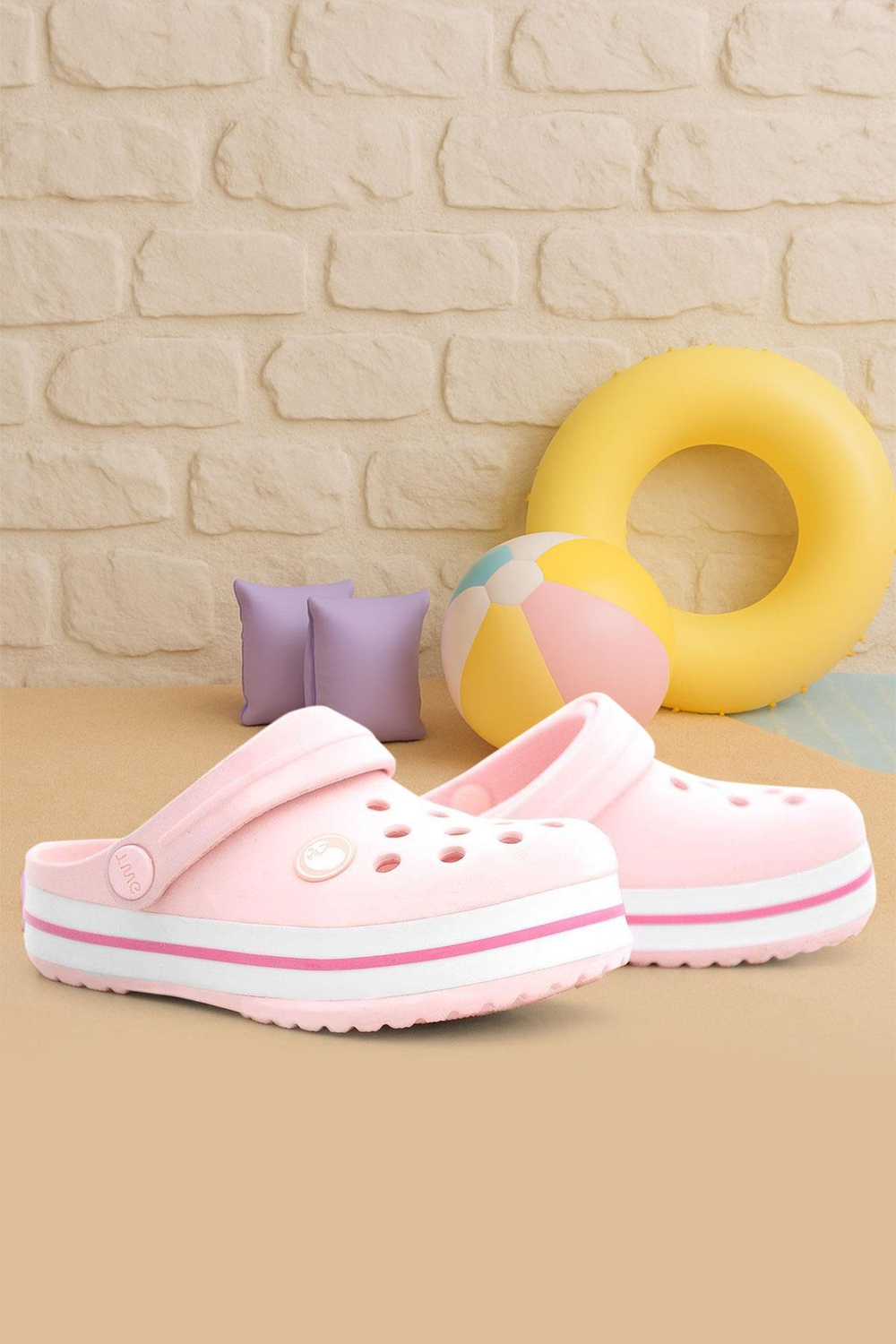 Pudra Pembe Yazlık Eva Kız Çocuk Terlik Sandalet