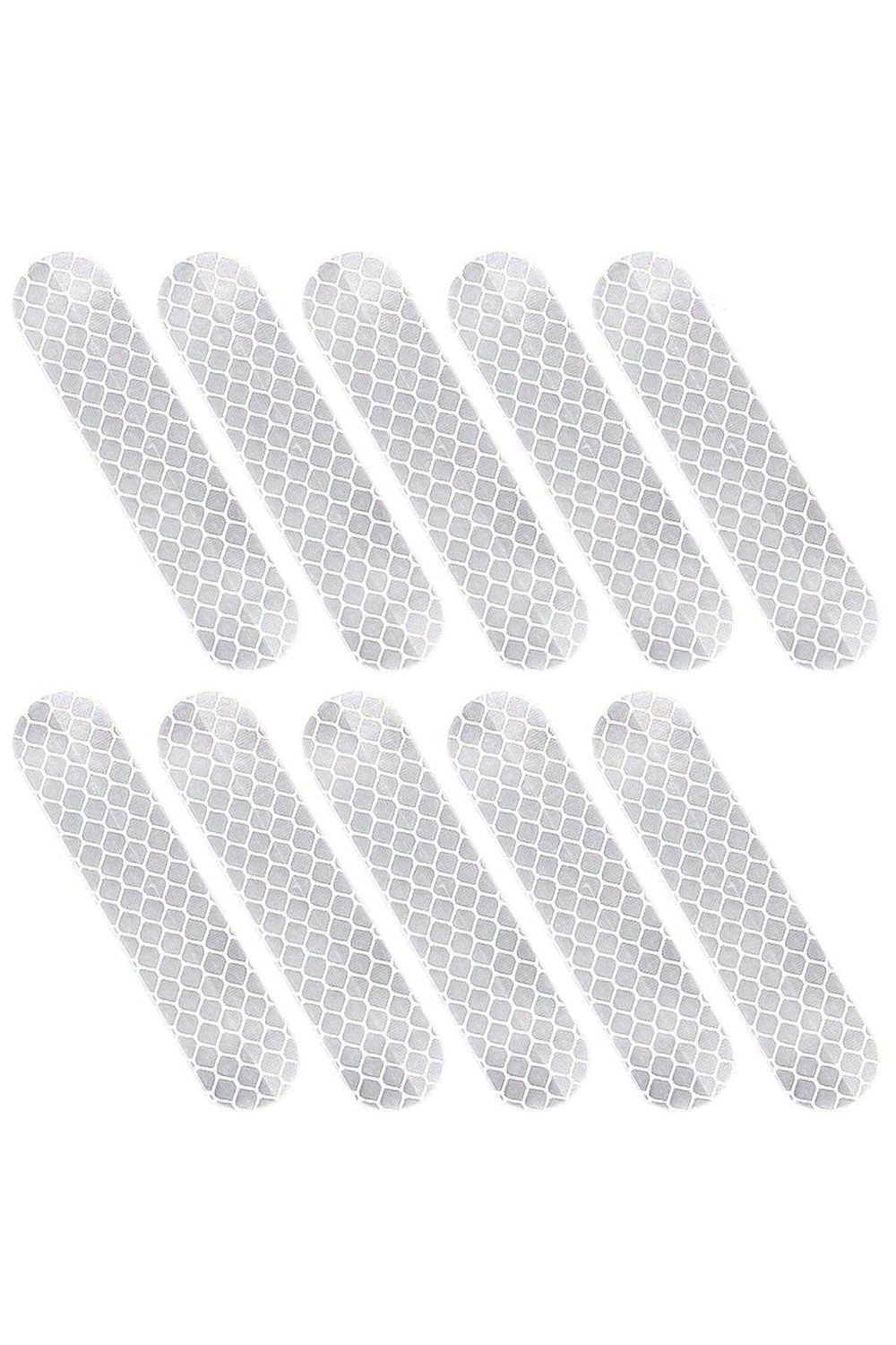 10 Adet Beyaz Reflektörlü Yapışkan Sticker