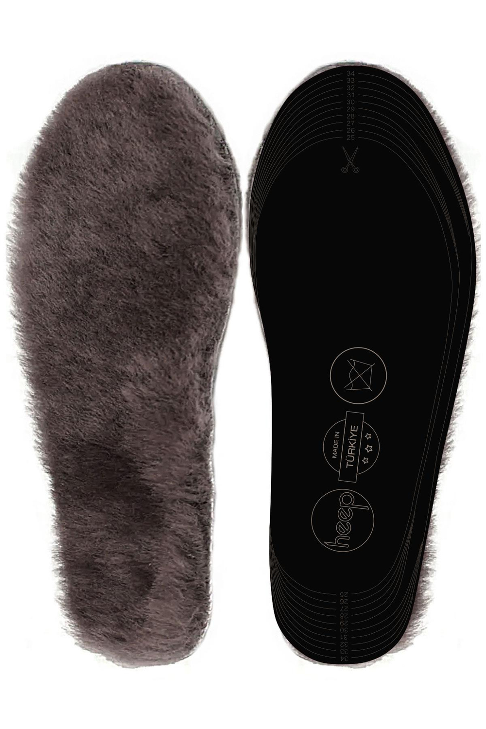 Heep Gerçek Kürklü Hakiki Deri 25-35 Numara Ayakkabı Küçültme Tabanlığı