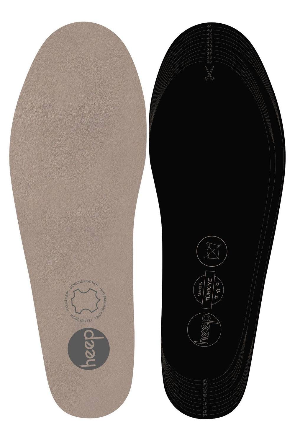 Heep Hakiki Deri Ve Anatomik Bej 35-45 Numara Ayakkabı İç Tabanlığı
