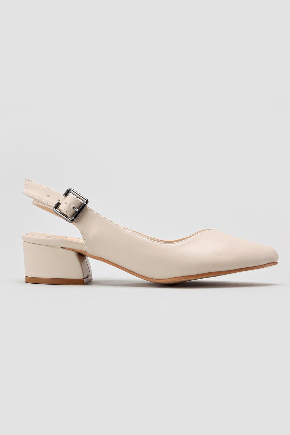 Henrietta Ten Sivri Burun Alçak Topuk Sandalet