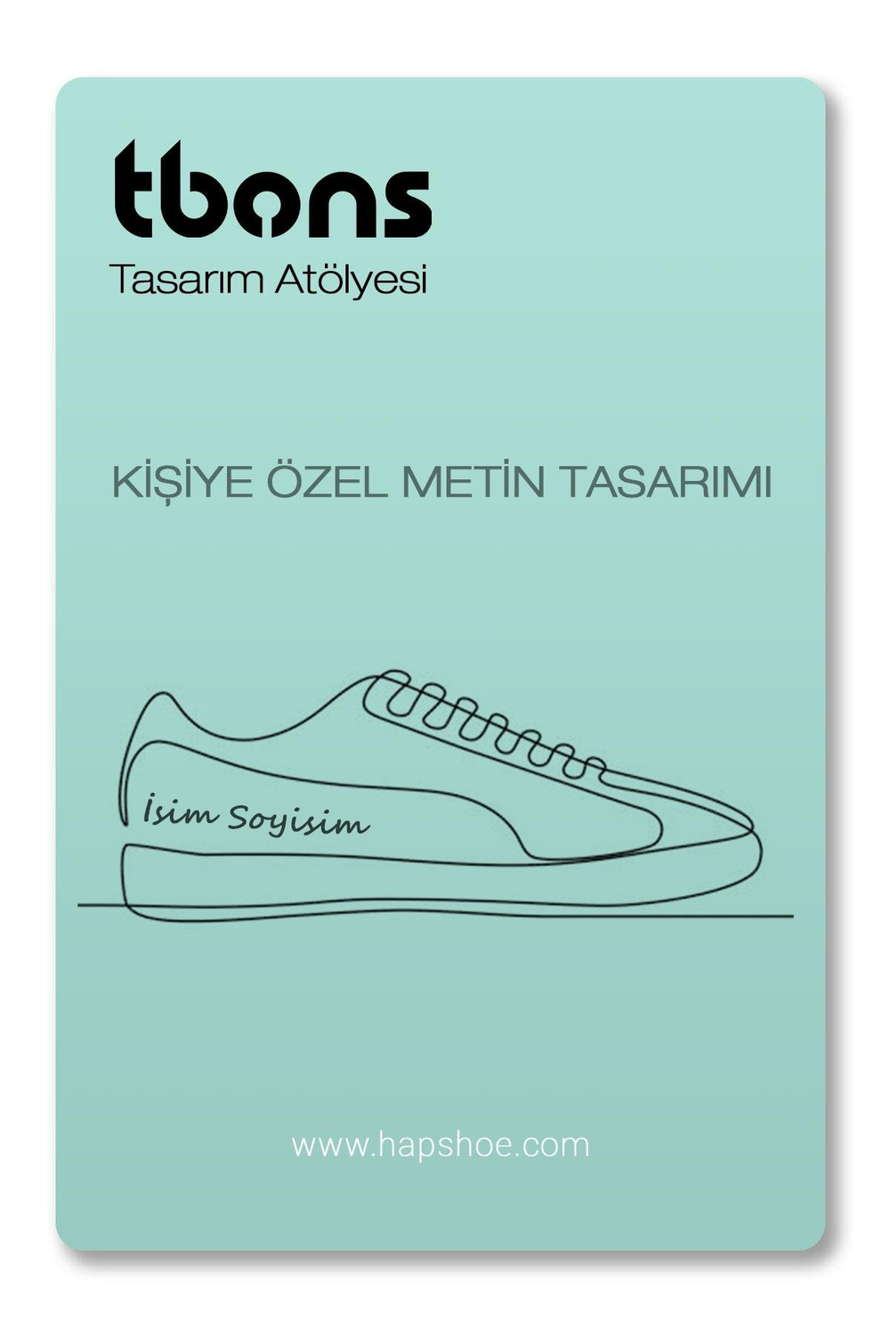 Kişiye Özel Metin Tasarımı OZL-TSRM-PK2