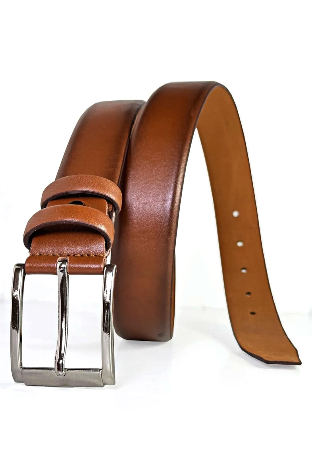 Kahverengi Hakiki Deri 4 cm Casual Erkek Kemer